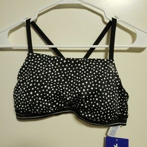 Joy Lab Black Polka Dot‎ Sport Bra Size Small